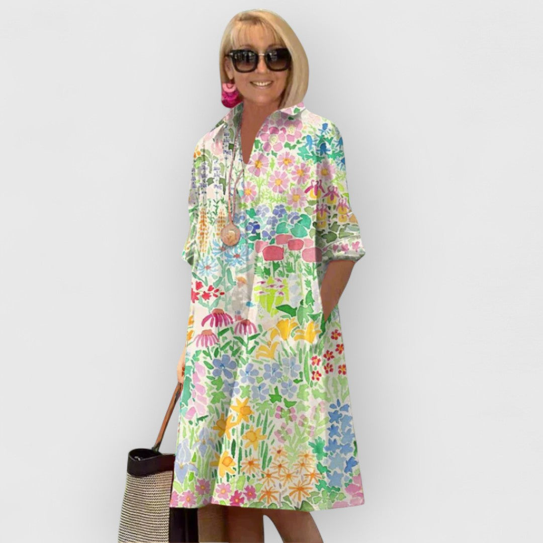 Ethnea | Robe Fleurie Haut De Gamme