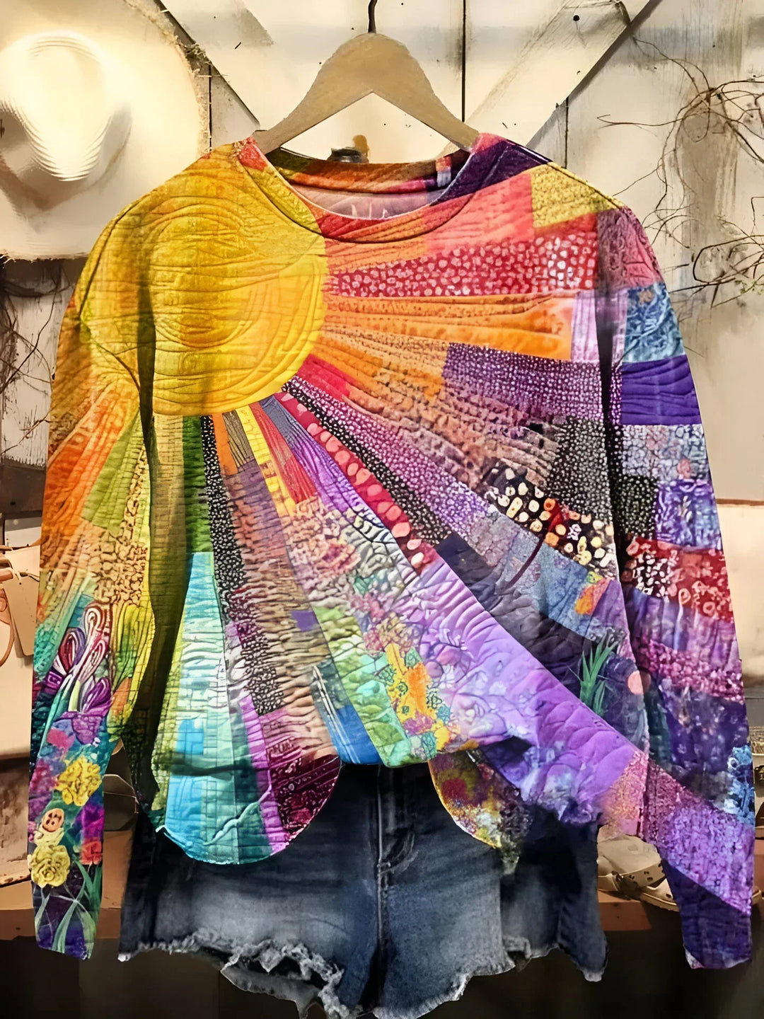 Quirine | Sweat Coloré Collage de Soleil