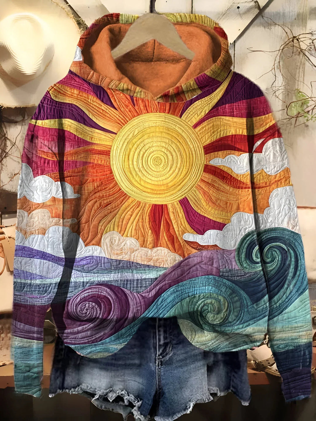Sofie | Sweat à Capuche Vintage Éclat de Soleil