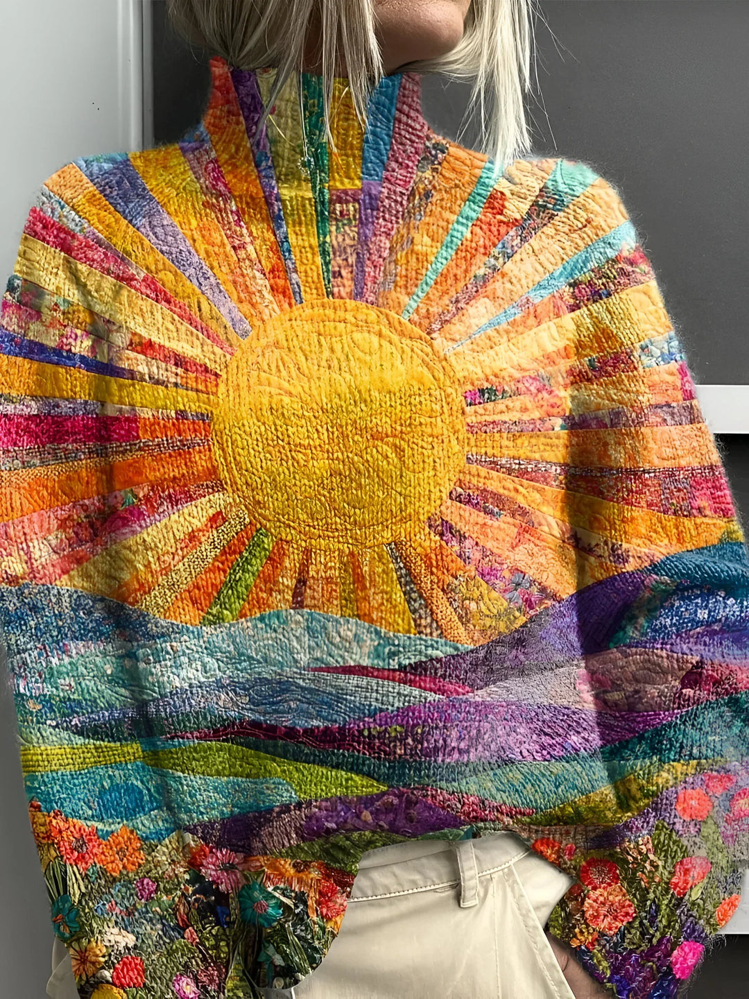 Simone | Pull Col Roulé Coloré et Joyeux
