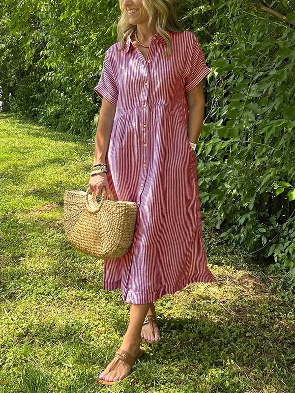 Charleigh | Robe Élégante À Rayures