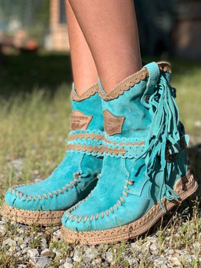 Meri | Bottes Bohèmes à Franges