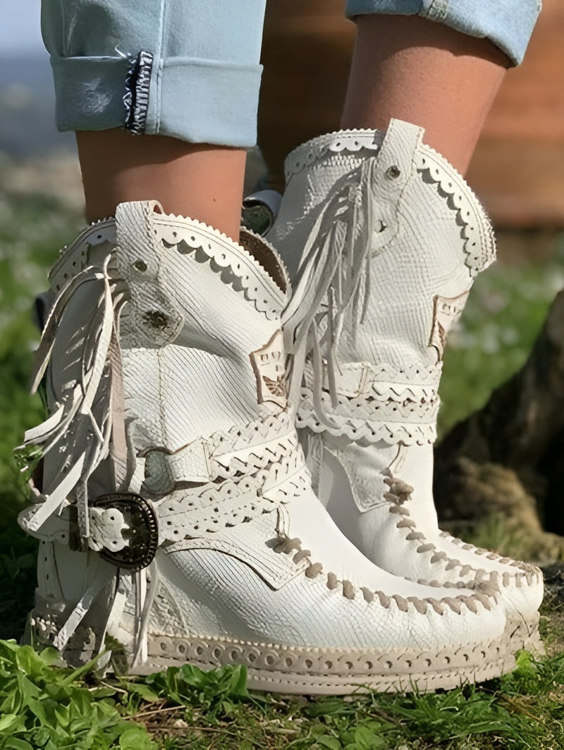 Meri | Bottes Bohèmes à Franges