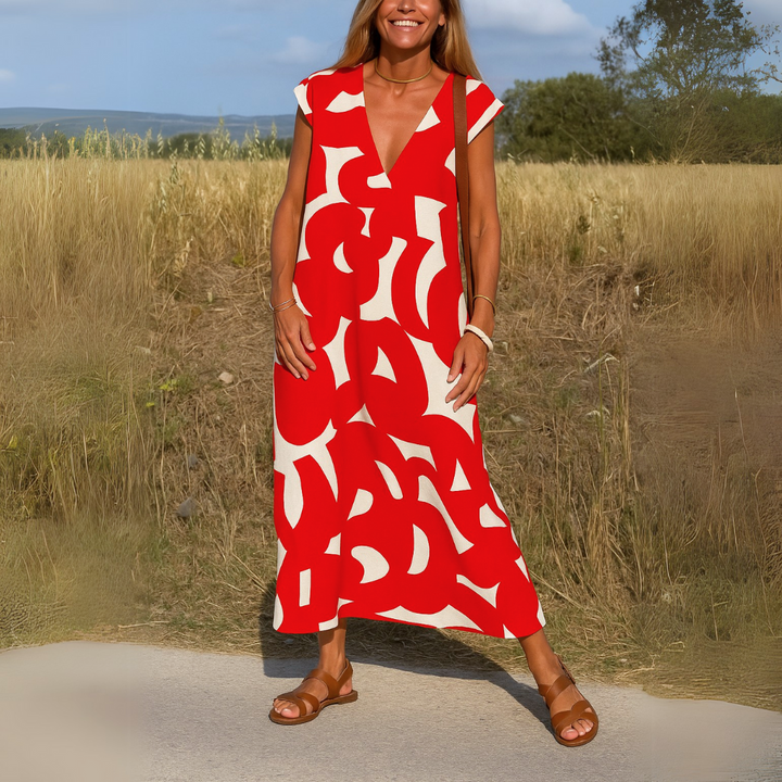 Viola | Robe Fluide À Col En V