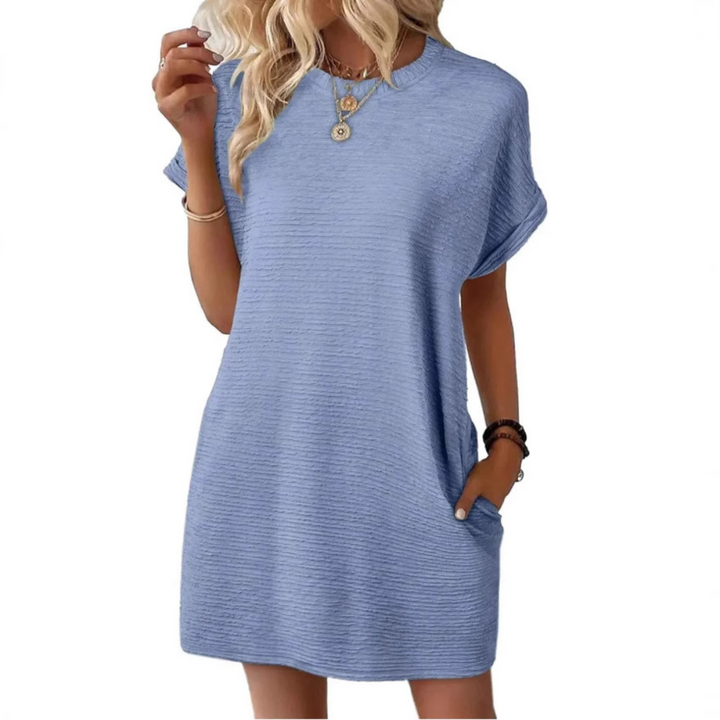 Evasha | Robe d’Été Décontractée à Col Rond
