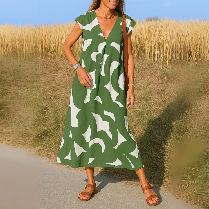 Viola | Robe Fluide À Col En V