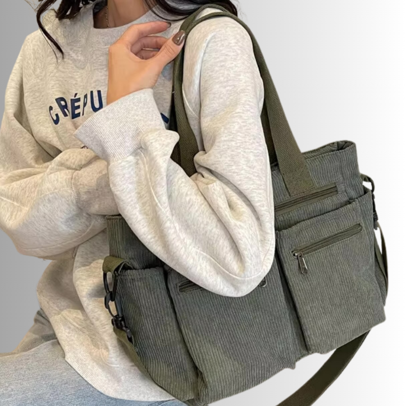 Alice | Sac Fourre-tout En Velours Côtelé Urbain