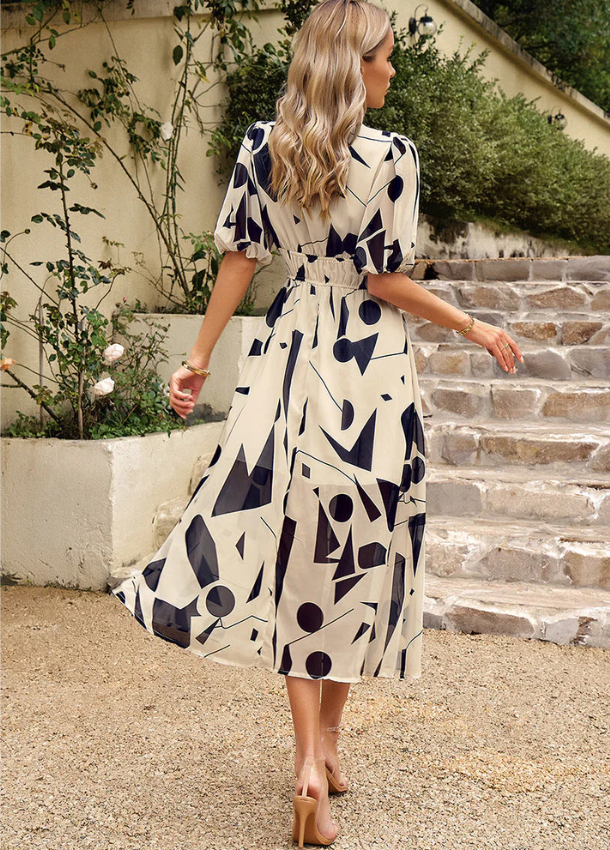 Estella | Robe Midi Florale Flatteuse
