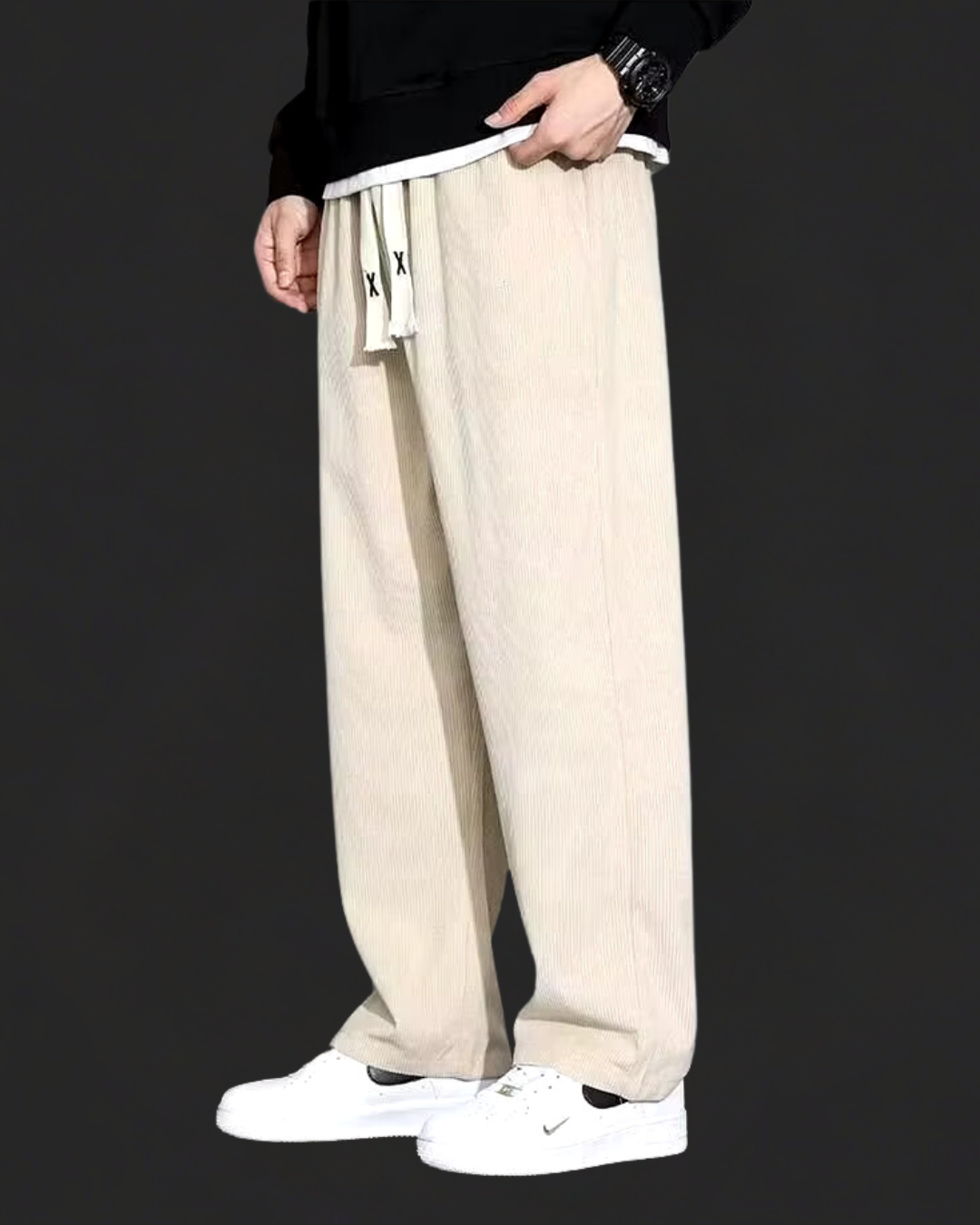 Sergio | Pantalon Décontracté Classique En Velours Côtelé