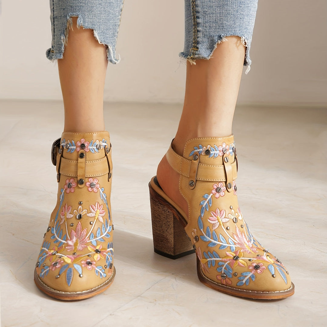 Rosine | Bottines À Fleurs Vintage