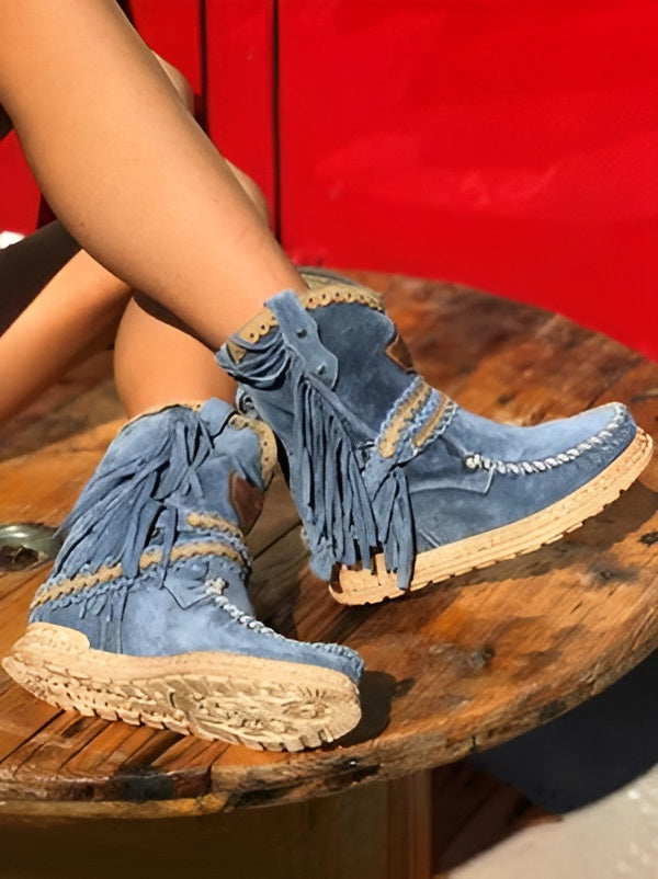 Meri | Bottes Bohèmes à Franges