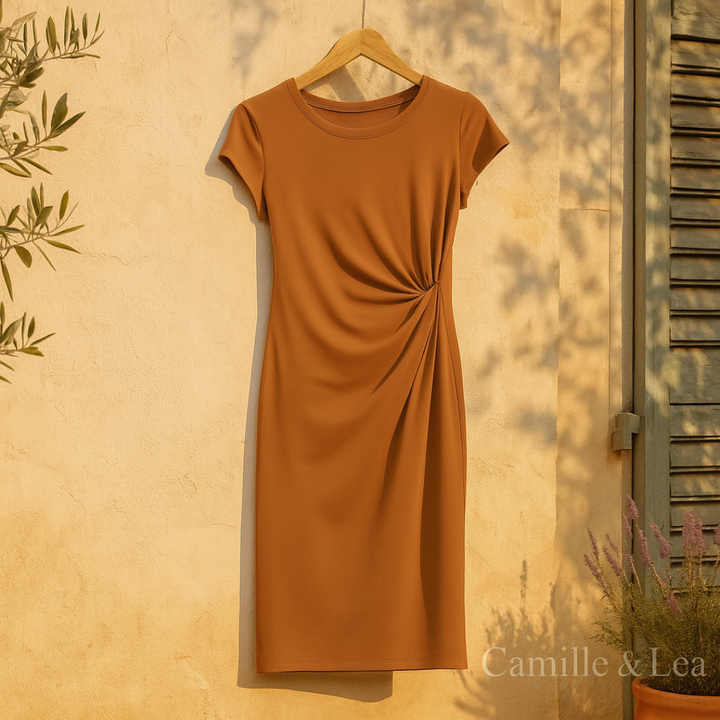 Alicah | Robe Midi Formelle À Manches Courtes