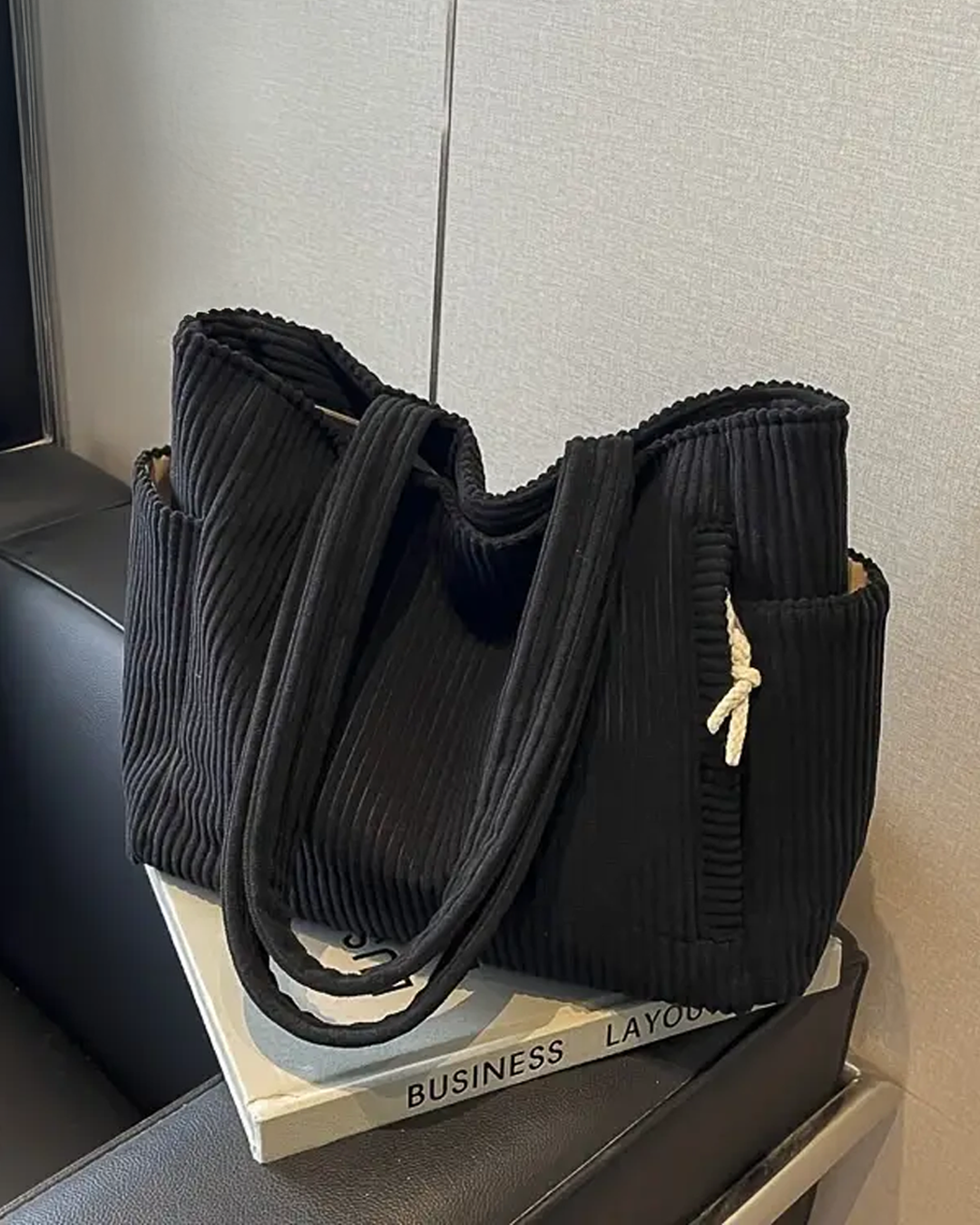 Tessie | Sac Fourre-tout Côtelé Avec Cordon De Serrage