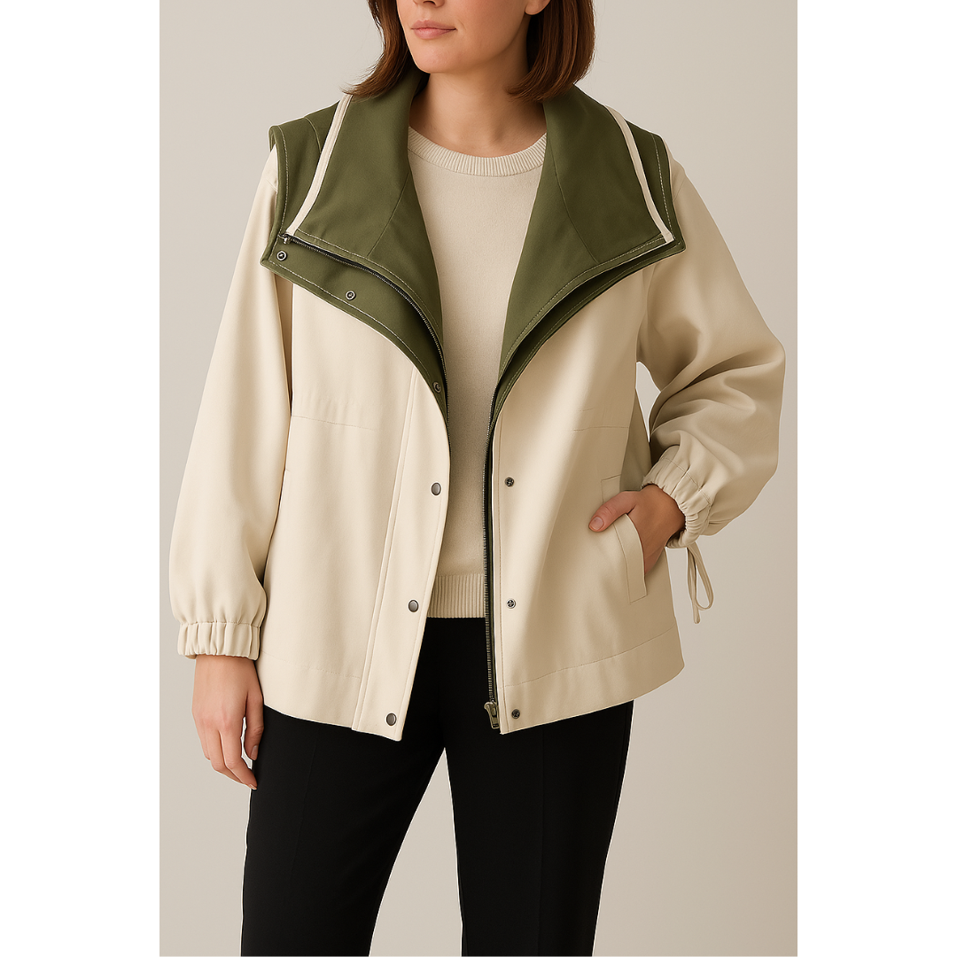 Clemence | Manteau Coupe-Vent Tendance à Capuche