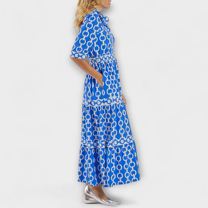 Shea | Robe Midi À Motif Chaîne