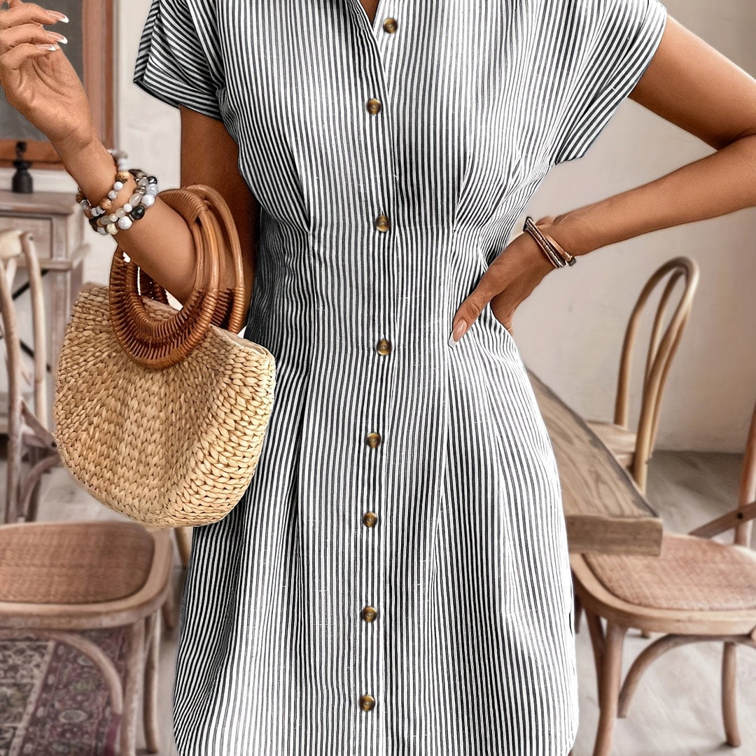 Faustine | Robe Décontractée à Rayures
