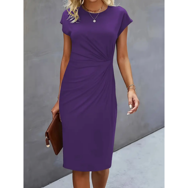 Alicah | Robe Midi Formelle À Manches Courtes