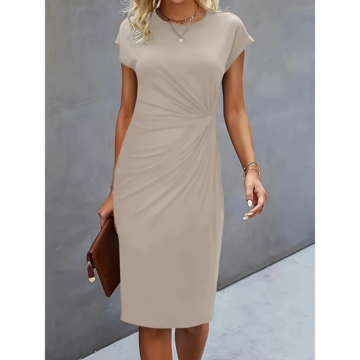 Alicah | Robe Midi Formelle À Manches Courtes