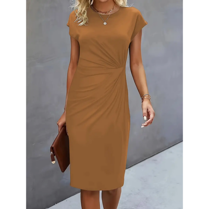 Alicah | Robe Midi Formelle À Manches Courtes