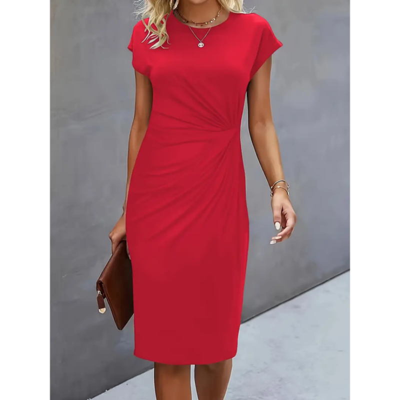 Alicah | Robe Midi Formelle À Manches Courtes