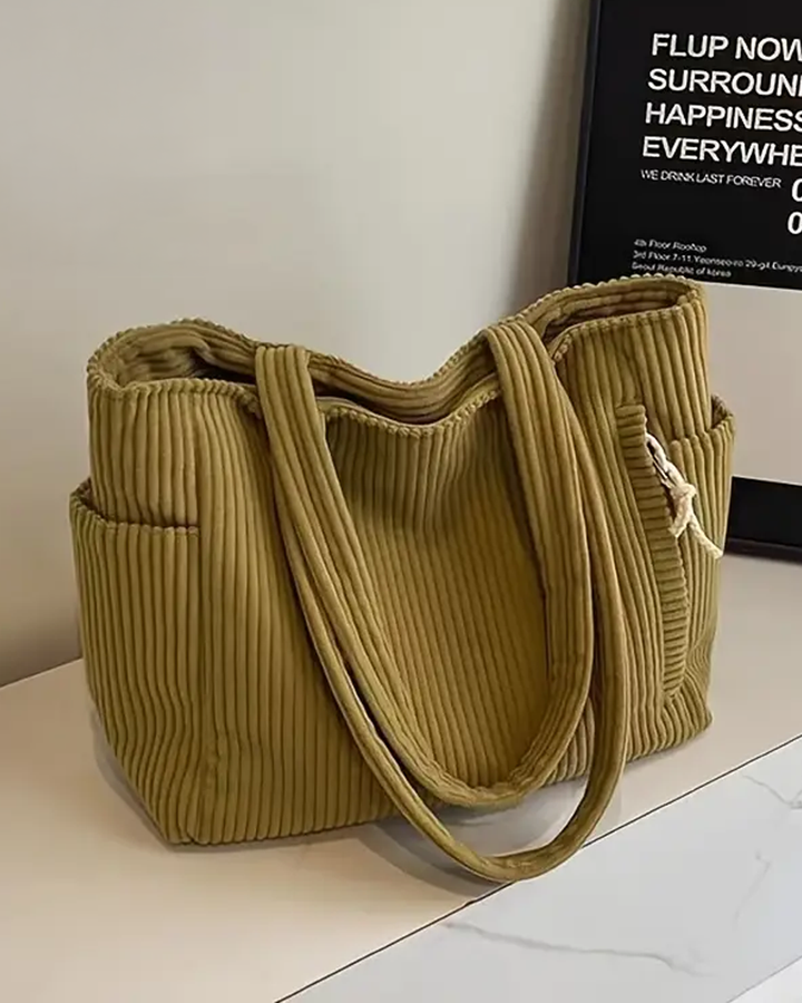 Tessie | Sac Fourre-tout Côtelé Avec Cordon De Serrage
