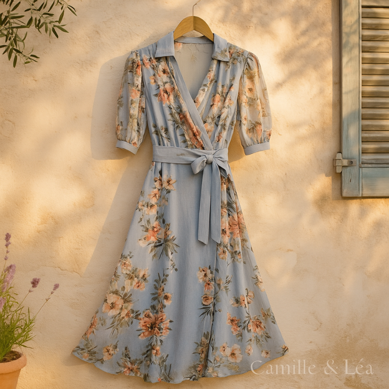 Gaylla | Robe Mi-longue Fleurie À Col En V