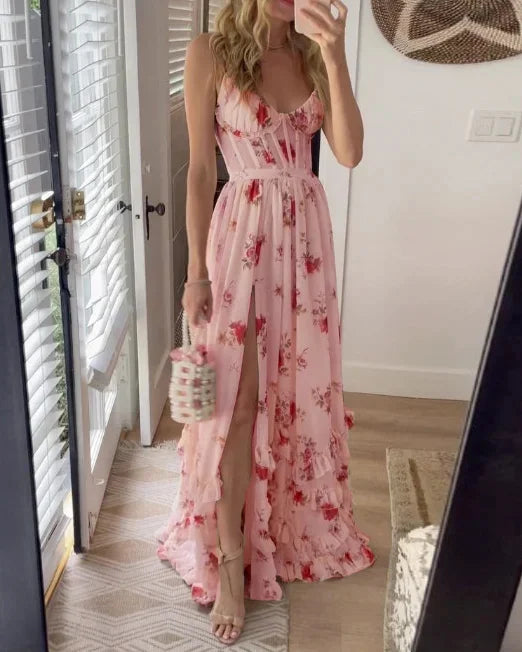 Solenne | Robe Fleurie Élégante