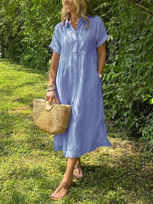 Charleigh | Robe Élégante À Rayures