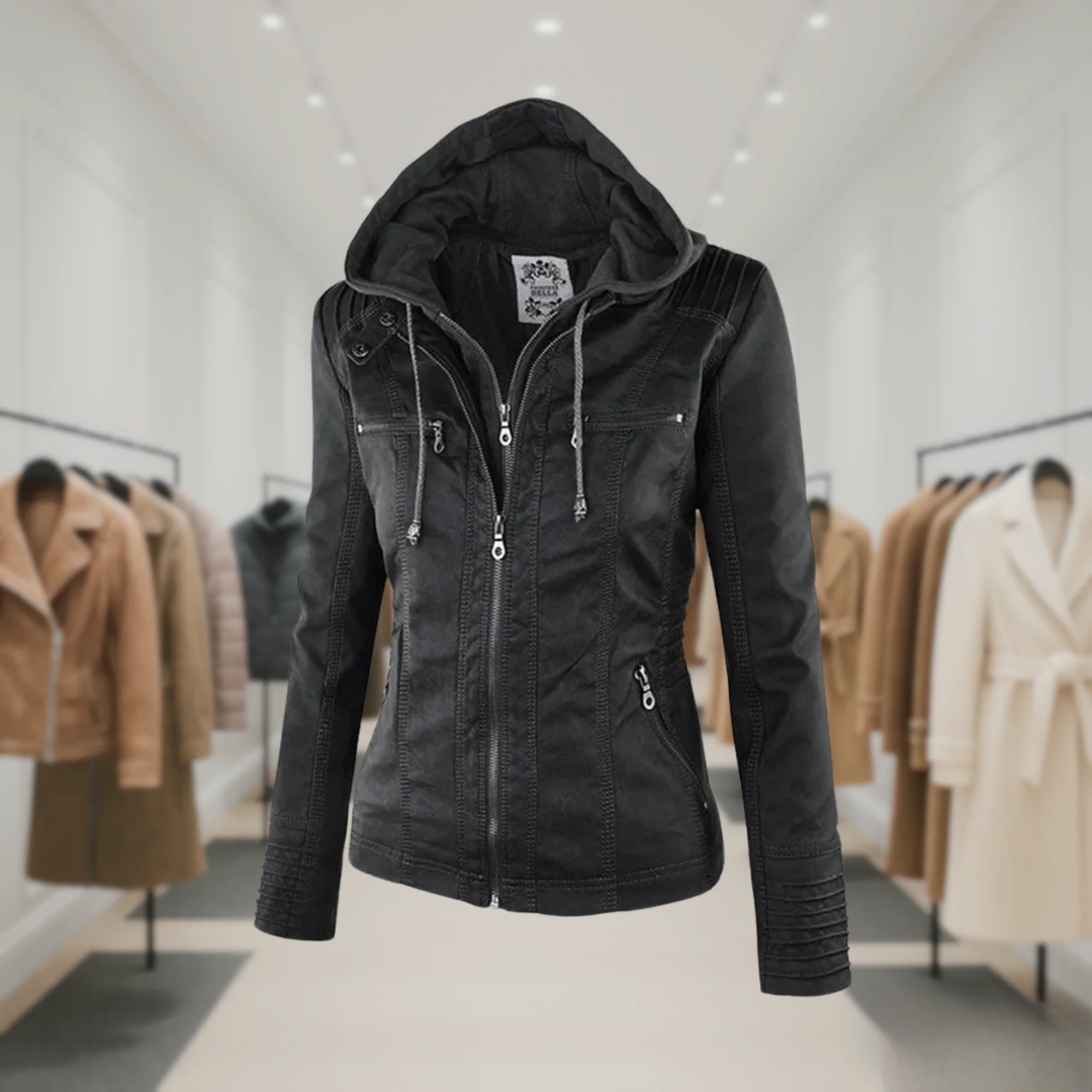 Odessa | Veste En Cuir Imperméable À Capuche