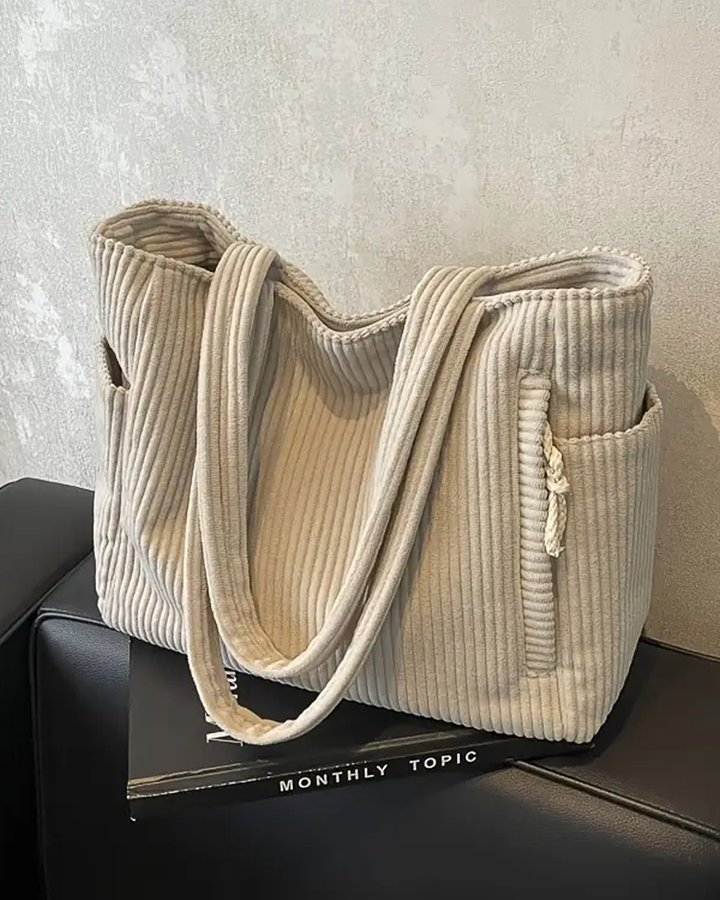 Tessie | Sac Fourre-tout Côtelé Avec Cordon De Serrage