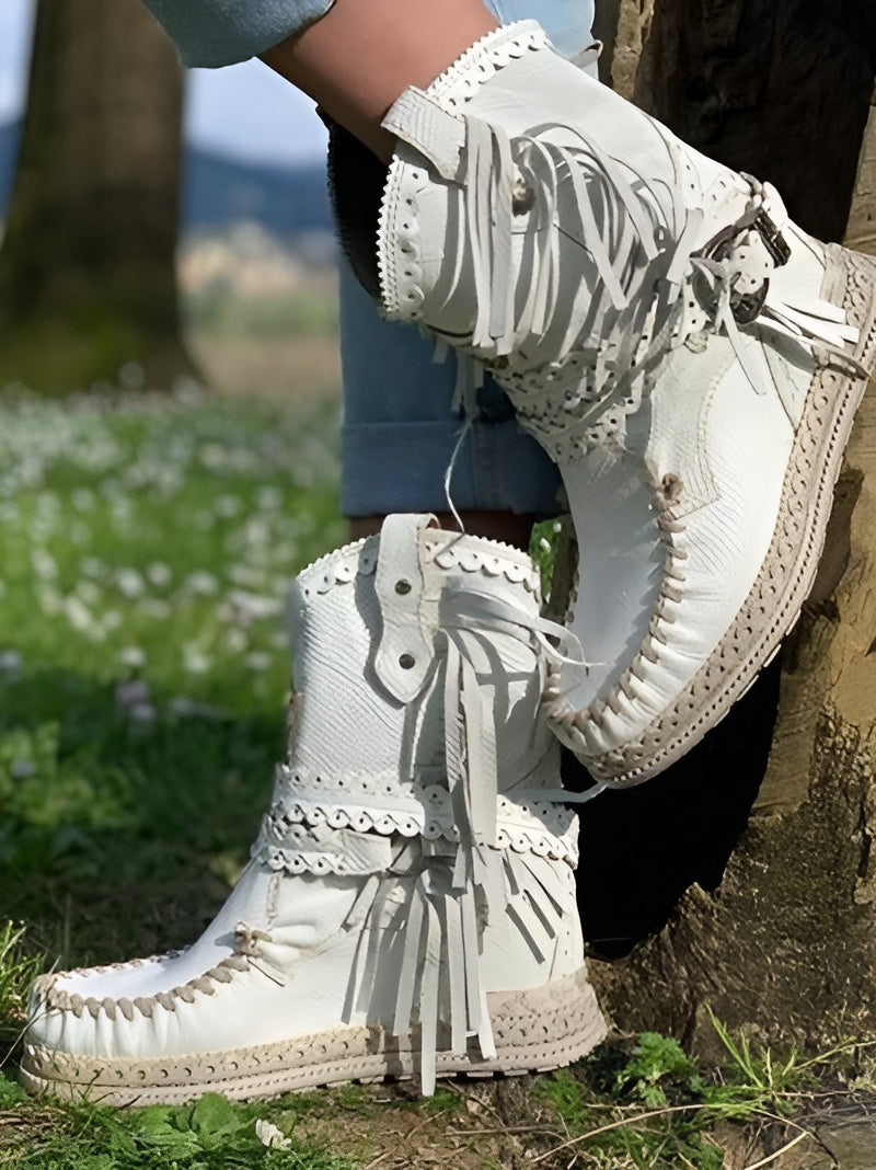 Meri | Bottes Bohèmes à Franges