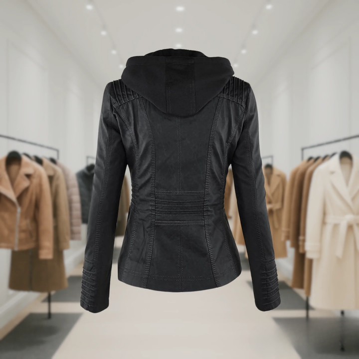 Odessa | Veste En Cuir Imperméable À Capuche