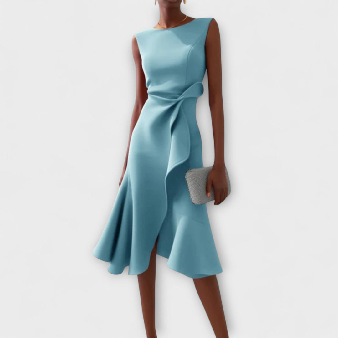 Cornelie | Robe Midi Asymétrique Drapée