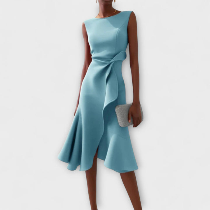 Cornelie | Robe Midi Asymétrique Drapée