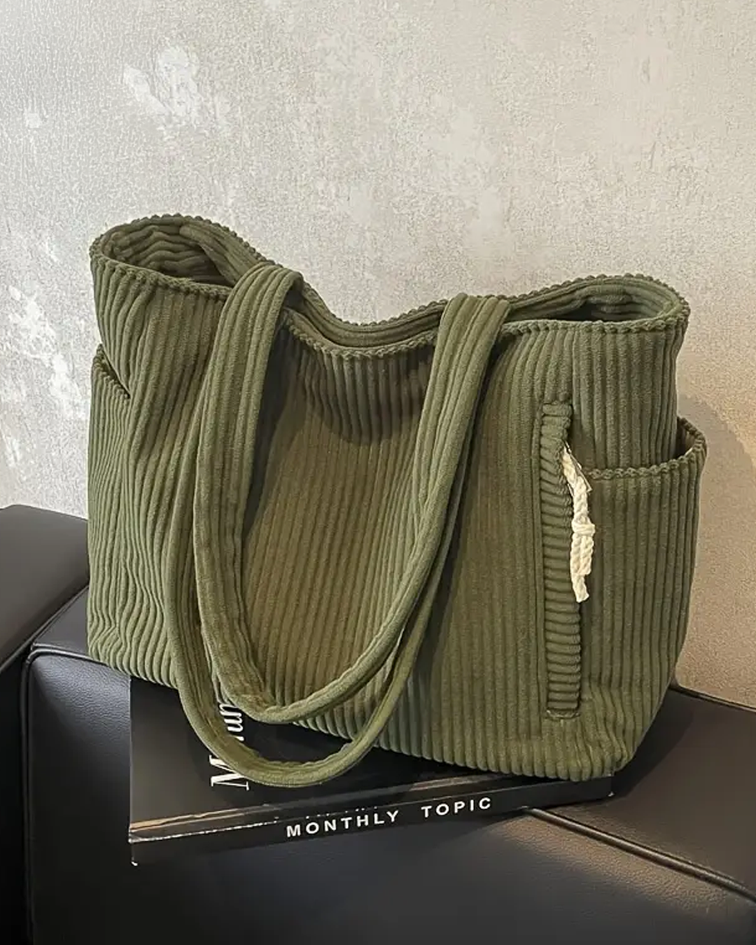 Tessie | Sac Fourre-tout Côtelé Avec Cordon De Serrage