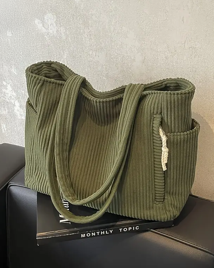 Tessie | Sac Fourre-tout Côtelé Avec Cordon De Serrage