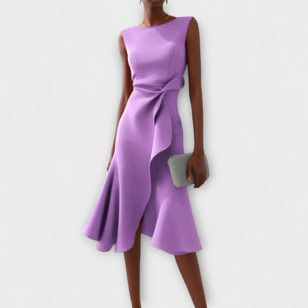 Cornelie | Robe Midi Asymétrique Drapée