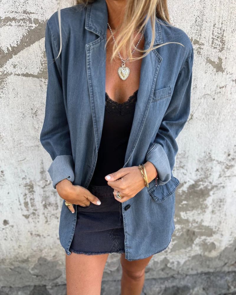 Flurina | Blazer En Jean Décontracté