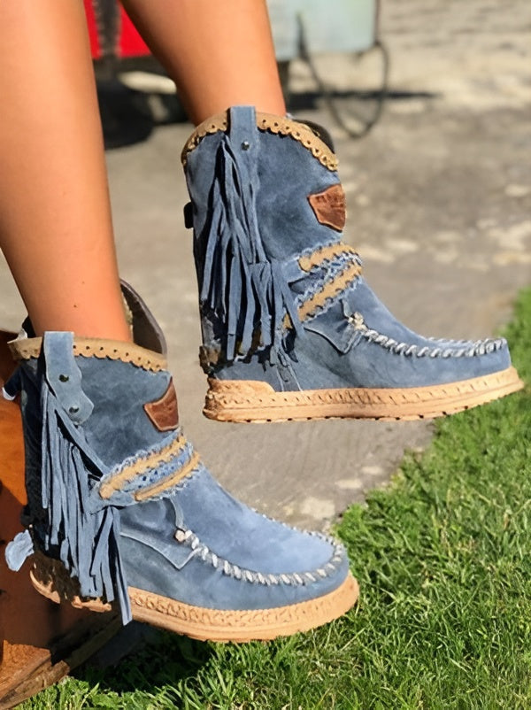 Meri | Bottes Bohèmes à Franges