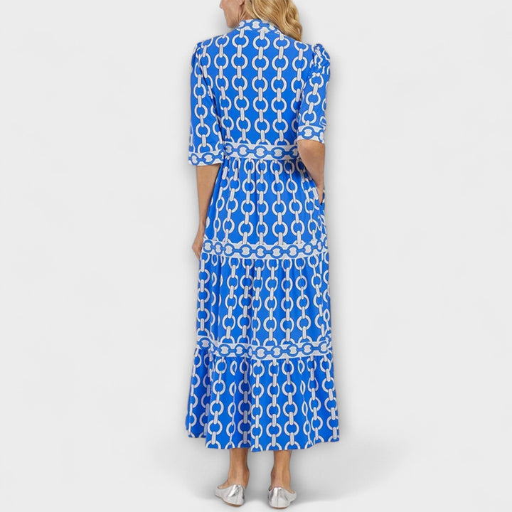 Shea | Robe Midi À Motif Chaîne