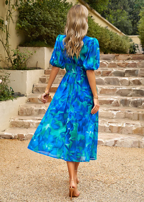 Estella | Robe Midi Florale Flatteuse