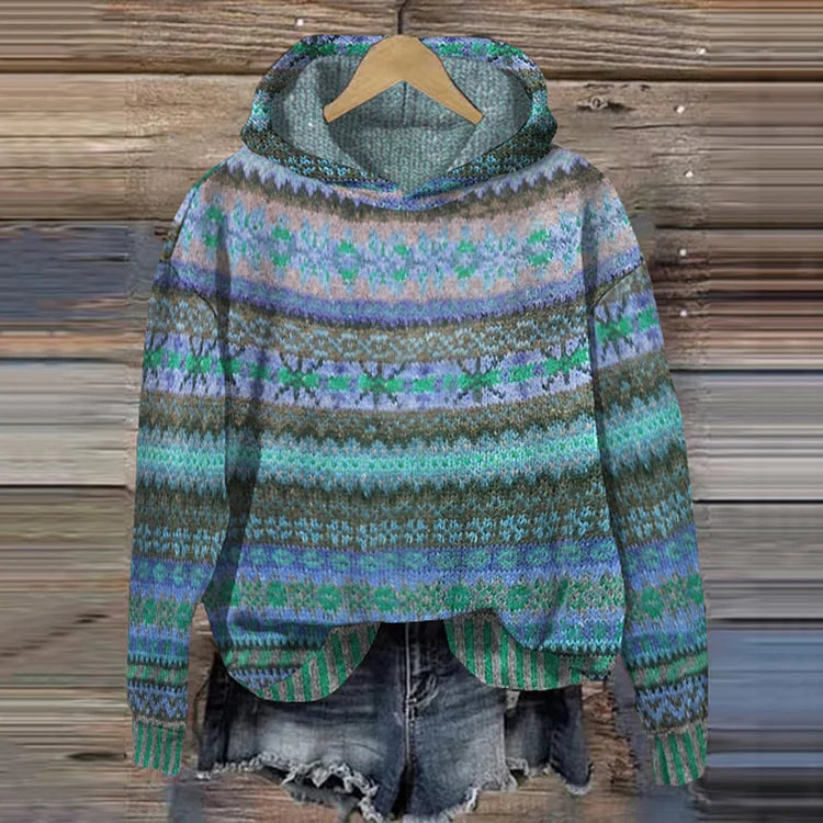 Uvelia | Sweat À Capuche Rétro Ethnique