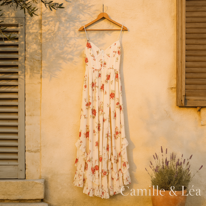 Solenne | Robe Fleurie Élégante
