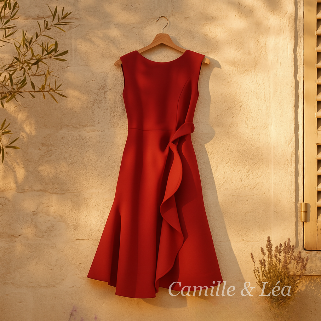 Cornelie | Robe Midi Asymétrique Drapée