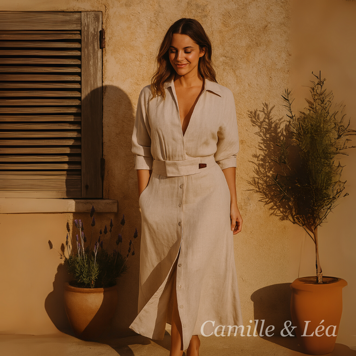 Astride | Robe Longue à Col en V