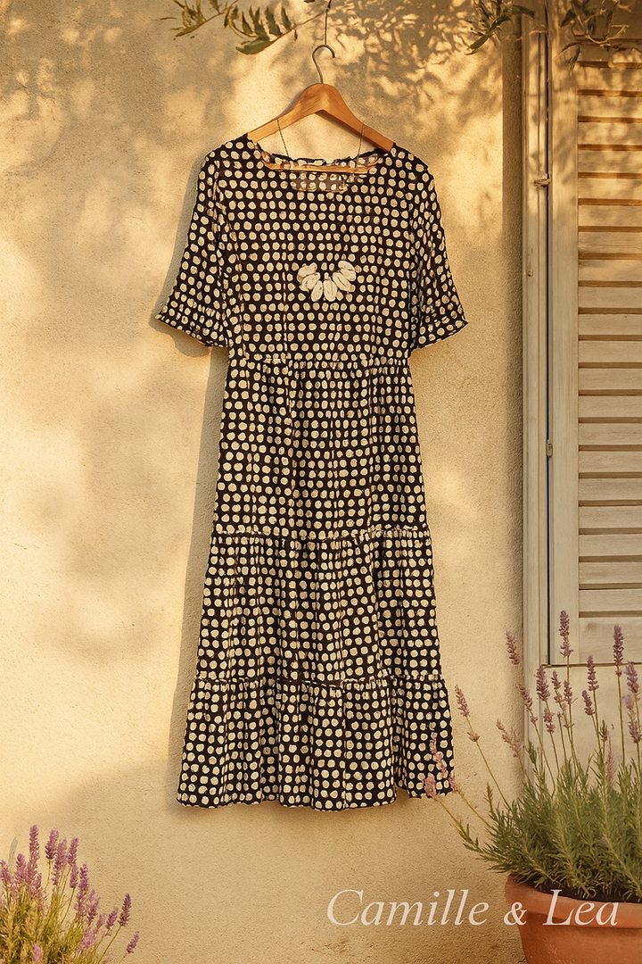 Blythea | Robe Midi Décontractée à Volants