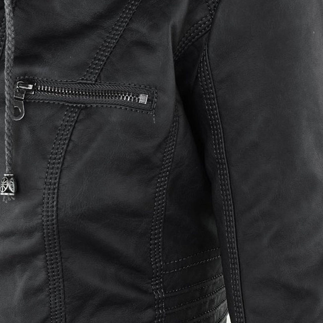 Odessa | Veste En Cuir Imperméable À Capuche