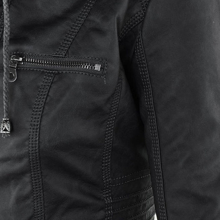 Odessa | Veste En Cuir Imperméable À Capuche