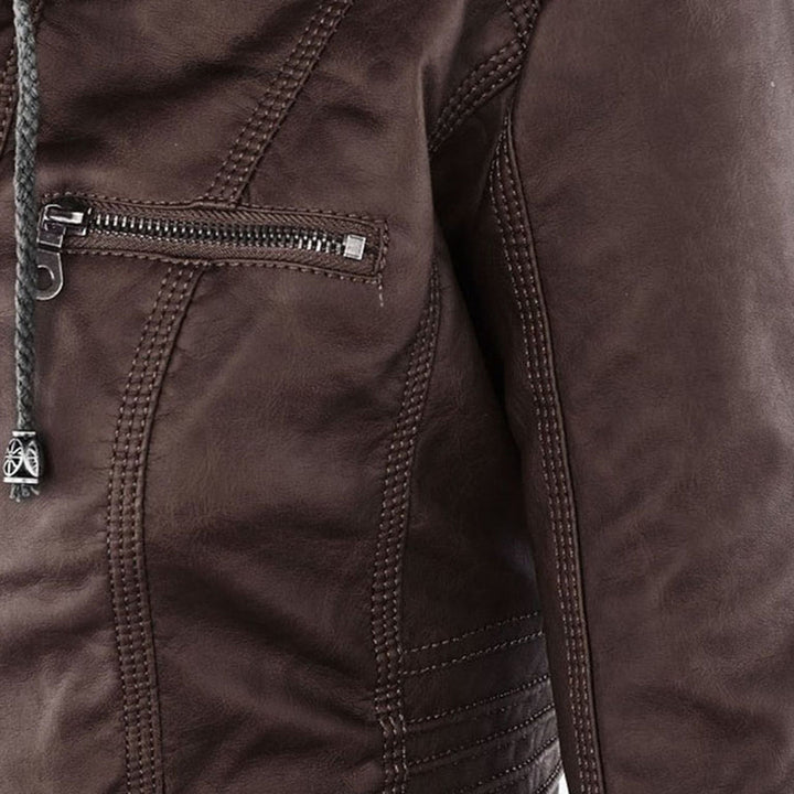 Odessa | Veste En Cuir Imperméable À Capuche