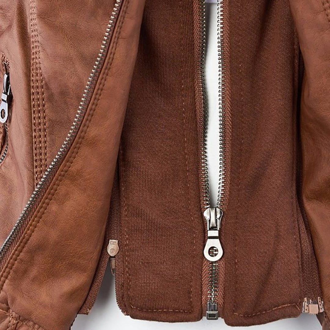 Odessa | Veste En Cuir Imperméable À Capuche